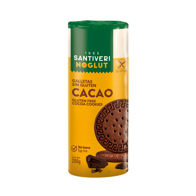 GALLETAS SIN GLUTEN CACAO SANTIVERI