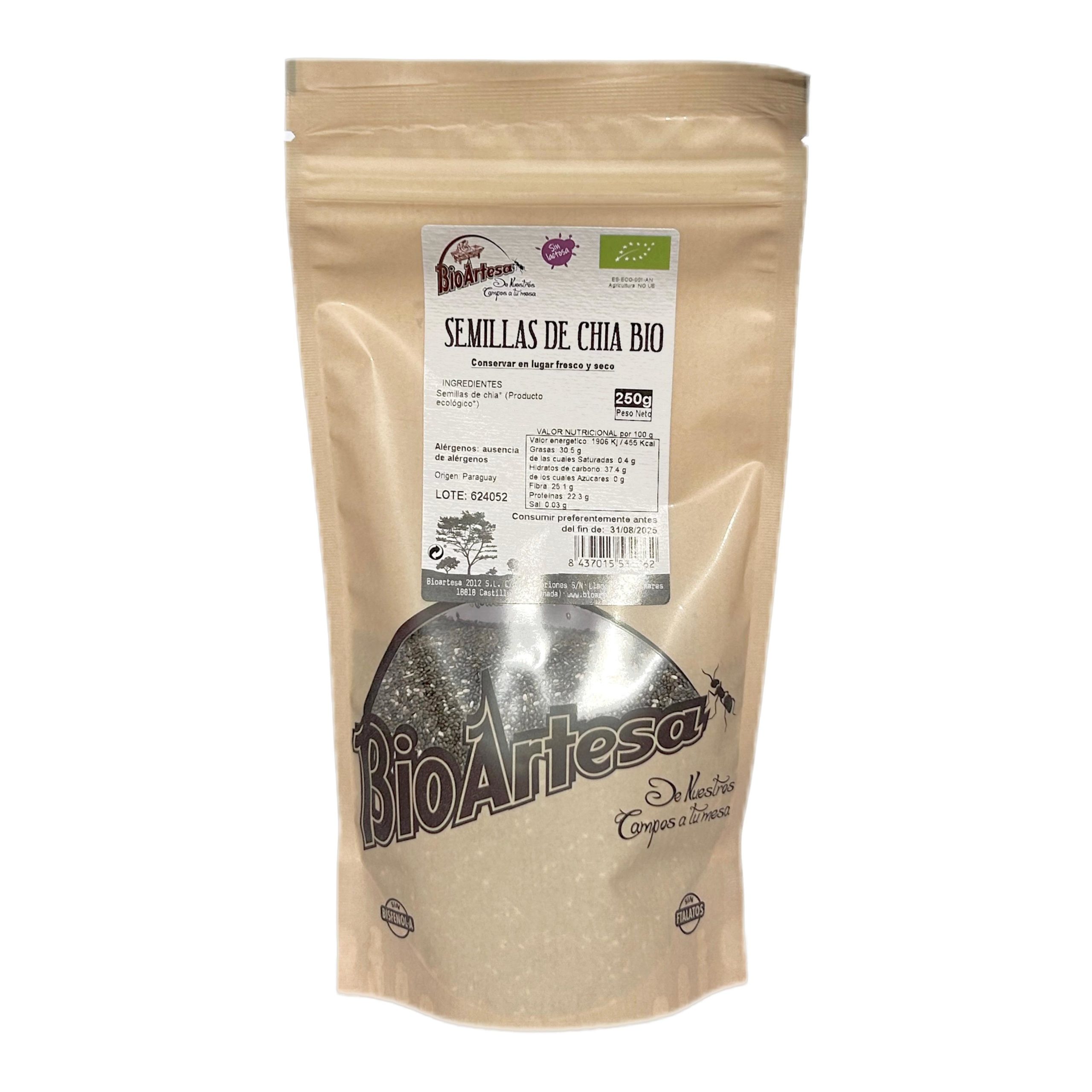 SEMILLAS DE CHIA 250 GR BIOARTESA