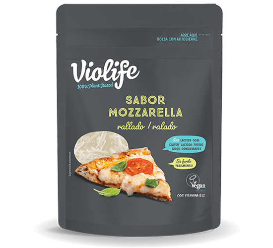 QUESO MOZZARELLA DE COCO, RALLADO, 200 G, VIOLIFE