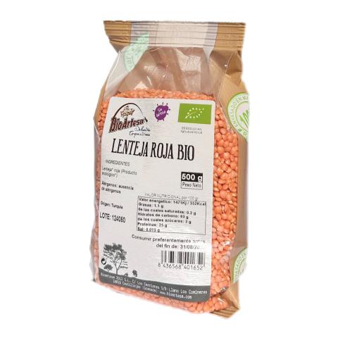 LENTEJA ROJA 500GR. BIOARTESA
