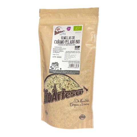 SEMILLAS DE CANAMO PELADO 250GR. BIOARTESA